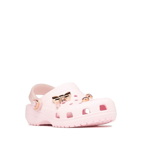 alternate view Crocs Classic Bling Bows Clog - Baby / Toddler - Pink MilkALT5
