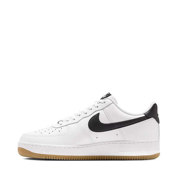 alternate view Mens Nike Air Force 1 '07 Athletic Shoe - White / Black / Gum Light BrownALT1