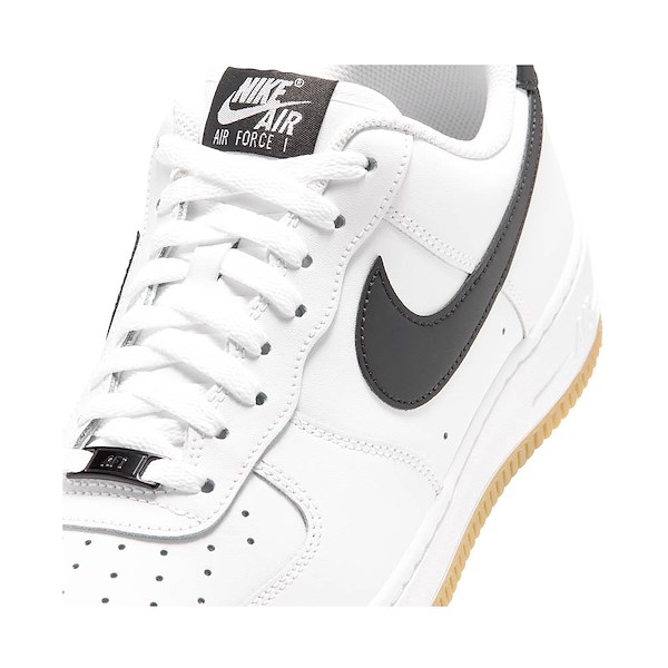 alternate view Mens Nike Air Force 1 '07 Athletic Shoe - White / Black / Gum Light BrownALT2B