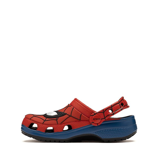 alternate view Spider-Man Crocs Classic Clog - Little Kid / Big Kid - Red / BlueALT1