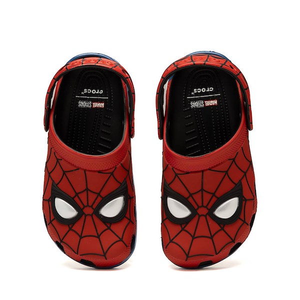 alternate view Spider-Man Crocs Classic Clog - Little Kid / Big Kid - Red / BlueALT2
