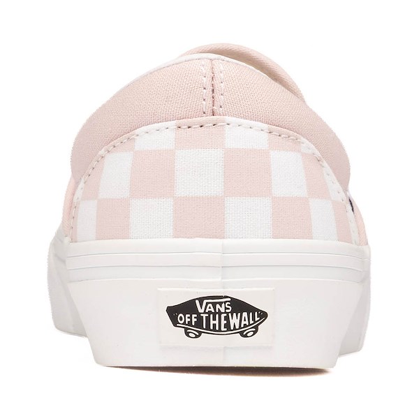 alternate view Vans Classic Slip-On Checkerboard Skate Shoe - Pale Petal PinkALT4