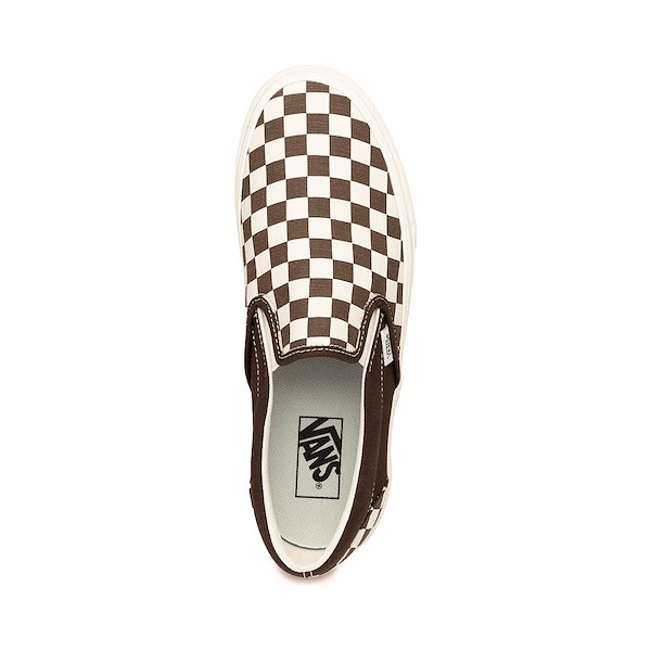 alternate view Vans Classic Slip-On Checkerboard Skate Shoe - Demitasse BrownALT2