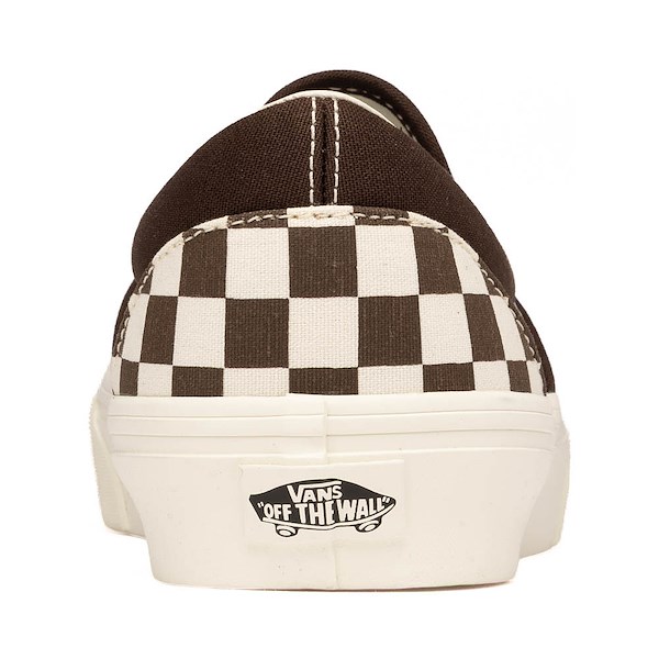 alternate view Vans Classic Slip-On Checkerboard Skate Shoe - Demitasse BrownALT4