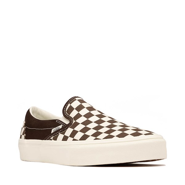 alternate view Vans Classic Slip-On Checkerboard Skate Shoe - Demitasse BrownALT5