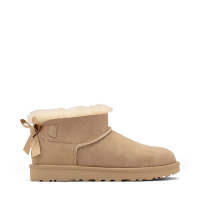 Main view of Womens UGG&amp;reg; Ultra Mini Bailey Bow Boot - Sand