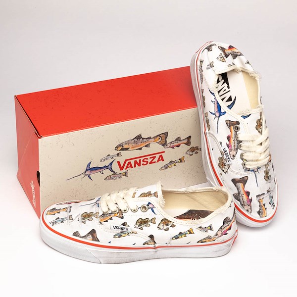 alternate view VANSZA LX Authentic 44 Kickdown Skate Shoe - WhiteALT1D