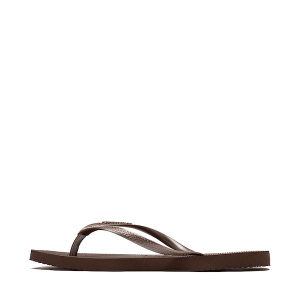 alternate view Womens Havaianas Slim Square Flip-Flop - Dark BrownALT1