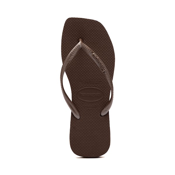 alternate view Womens Havaianas Slim Square Flip-Flop - Dark BrownALT2