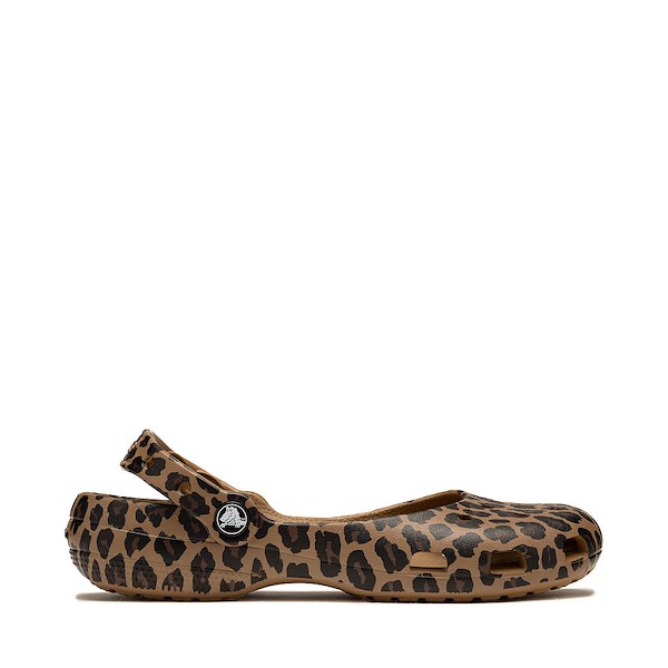 alternate view Womens Crocs Classic Animal Ballet Flat - Sepia / LeopardALT1A