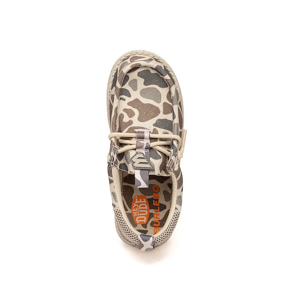 alternate view HEYDUDE x BURLEBO Wally Funk Casual Shoe - Little Kid / Big Kid - Taupe / CamoALT2
