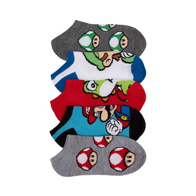 Main view of Super Mario&amp;trade; and Friends Low Cut Socks 5-Pack - Little Kid - Multicolor