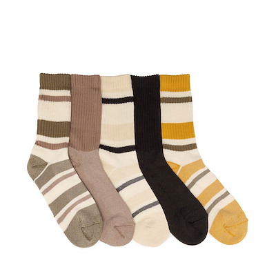 Main view of Mens Stripe Crew Socks 5-Pack - Multicolor