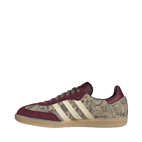 alternate view Womens adidas x Liberty London Samba OG Athletic Shoe - Maroon / Warm Vanilla / Olive StrataALT1