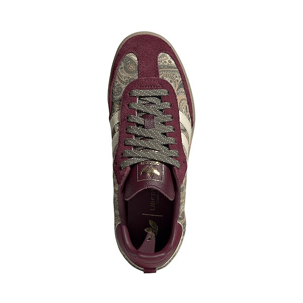 alternate view Womens adidas x Liberty London Samba OG Athletic Shoe - Maroon / Warm Vanilla / Olive StrataALT2