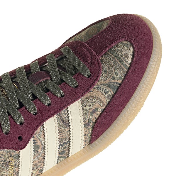 alternate view Womens adidas x Liberty London Samba OG Athletic Shoe - Maroon / Warm Vanilla / Olive StrataALT2B