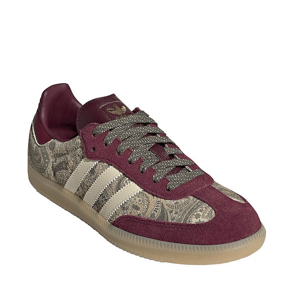 alternate view Womens adidas x Liberty London Samba OG Athletic Shoe - Maroon / Warm Vanilla / Olive StrataALT5