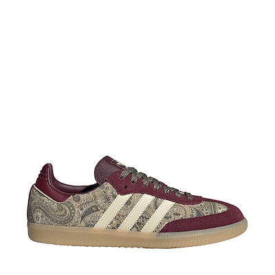 Main view of Womens adidas x Liberty London Samba OG Athletic Shoe - Maroon / Warm Vanilla / Olive Strata