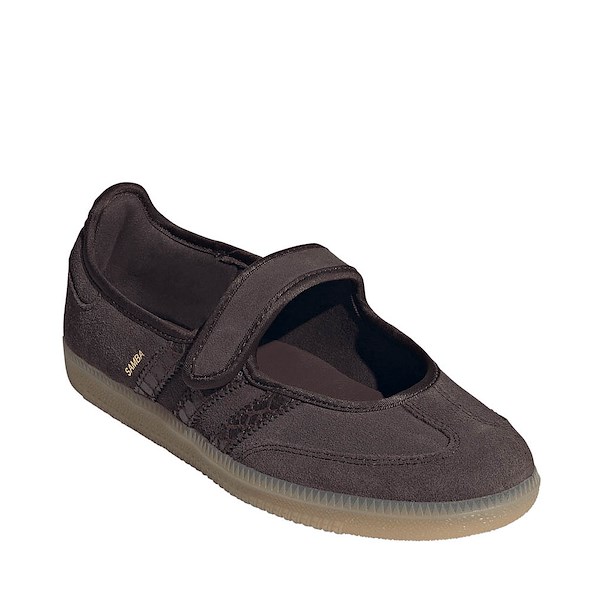 alternate view Womens adidas Samba Jane Athletic Shoe - Aurora Coffee / Aurora Coffee / Gold MetallicALT5