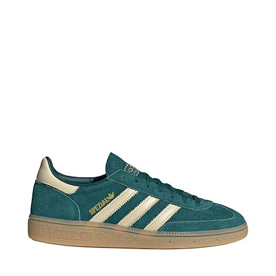 Main view of Womens adidas Handball Spezial Athletic Shoe - Rich Green / Warm Vanilla / Gold Metallic