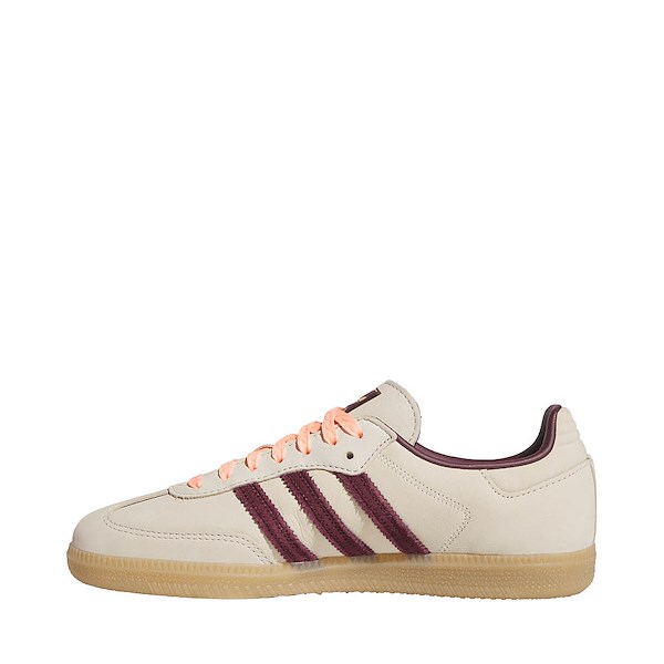 alternate view Womens adidas Samba OG Athletic Shoe - Wonder White / Maroon / Frozen TurboALT1