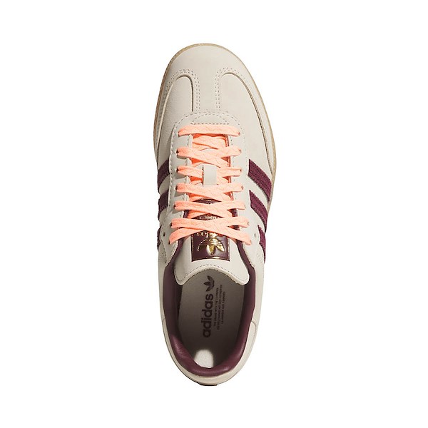 alternate view Womens adidas Samba OG Athletic Shoe - Wonder White / Maroon / Frozen TurboALT2