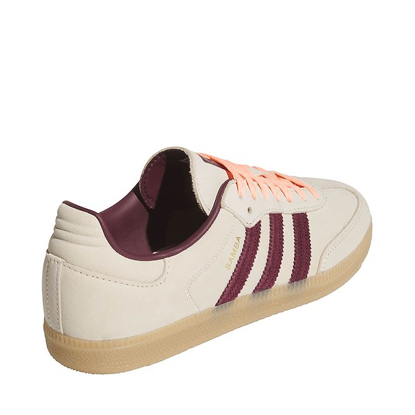 alternate view Womens adidas Samba OG Athletic Shoe - Wonder White / Maroon / Frozen TurboALT4