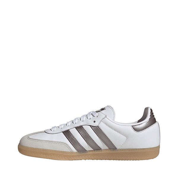 alternate view Womens adidas Samba OG Long Tongue Athletic Shoe - Cloud White / Coffee Metallic / Gum 4ALT1