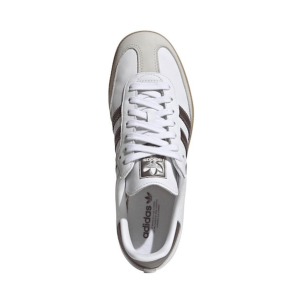 alternate view Womens adidas Samba OG Long Tongue Athletic Shoe - Cloud White / Coffee Metallic / Gum 4ALT2