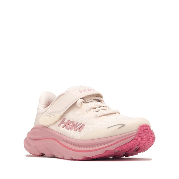 alternate view HOKA Clifton 10 Athletic Shoe - Little Kid - Rose Cream / Dried RoseALT5