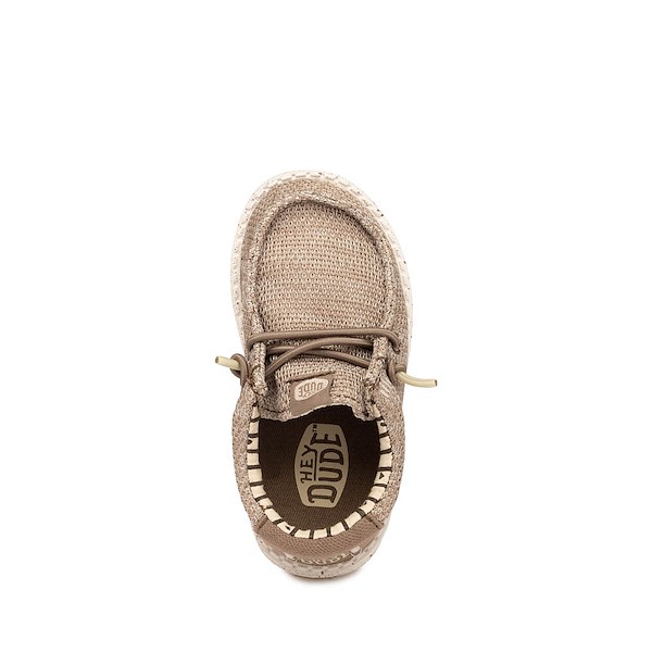 alternate view HEYDUDE Wally Stretch Sox Casual Shoe - Toddler - WalnutALT2