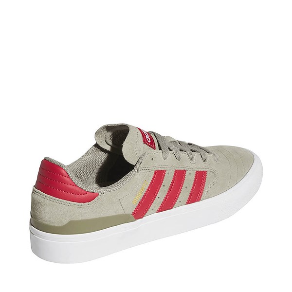 alternate view Mens adidas Busenitz Vulc II Skate Shoe - Silver Pebble / Team Victory Red / Cloud WhiteALT4