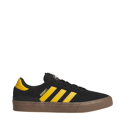 Main view of Mens adidas Busenitz Vulc II Skate Shoe - Core Black / Preloved Yellow / Gum