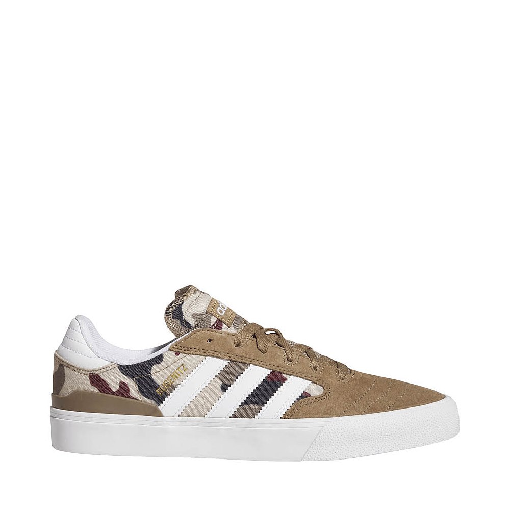 Mens adidas Busenitz Vulc II Skate Shoe - Khaki Six / Cloud White / Aurora Ink