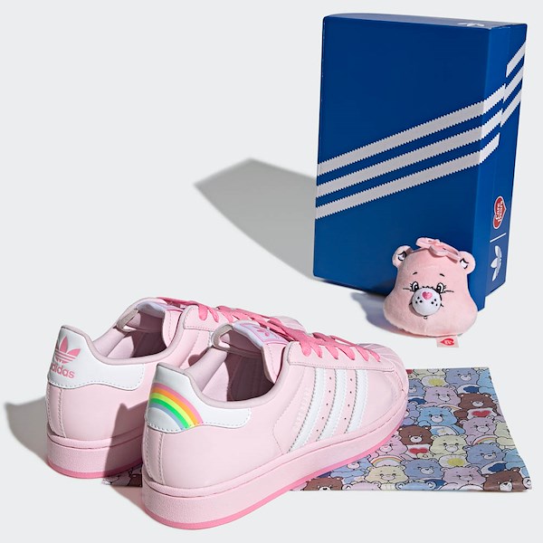 alternate view Womens adidas x Care Bears Superstar II Athletic Shoe - Clear Pink / Cloud White / Bliss PinkALT1D