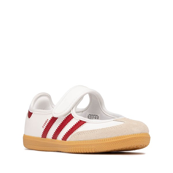 alternate view adidas Samba Jane Athletic Shoe - Little Kid - Cloud White / Team Victory Red / GumALT5