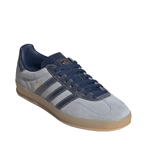 alternate view Mens adidas Gazelle Indoor Athletic Shoe - Halo Silver / Night Indigo / GUM4ALT5