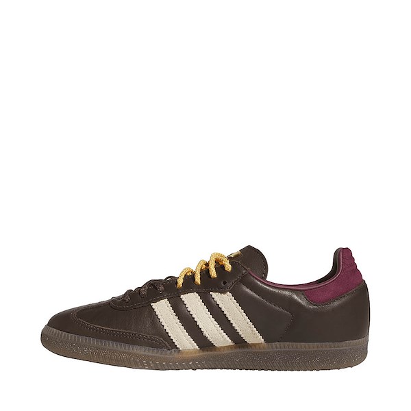 alternate view Womens adidas Samba OG Quad Lace Athletic Shoe - Brown / Warm Vanilla / MaroonALT1
