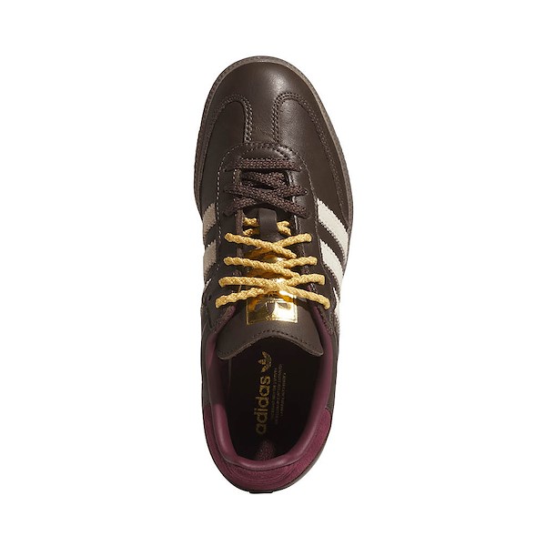 alternate view Womens adidas Samba OG Quad Lace Athletic Shoe - Brown / Warm Vanilla / MaroonALT2