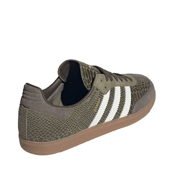 alternate view Mens adidas Samba OG Snake Suede Athletic Shoe - Focus Olive / Off White / GumALT4