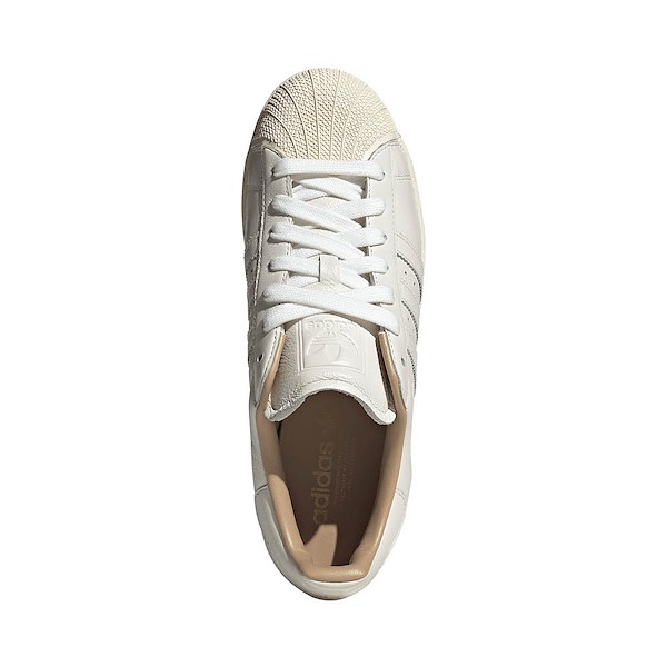 alternate view adidas Superstar II Ripple Athletic Shoe - Core White / Core White / Warm SandstoneALT2