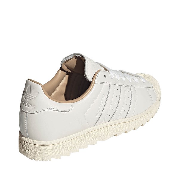 alternate view adidas Superstar II Ripple Athletic Shoe - Core White / Core White / Warm SandstoneALT4