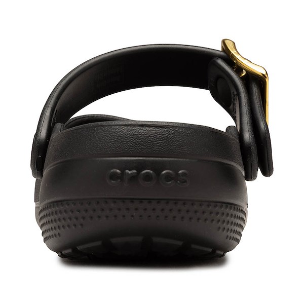 alternate view Womens Crocs Classic Metallic Buckle Ballet Flat - Black / GoldALT4