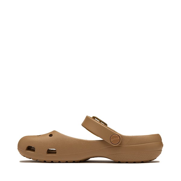 alternate view Womens Crocs Classic Metallic Buckle Ballet Flat - Sepia / GoldALT1