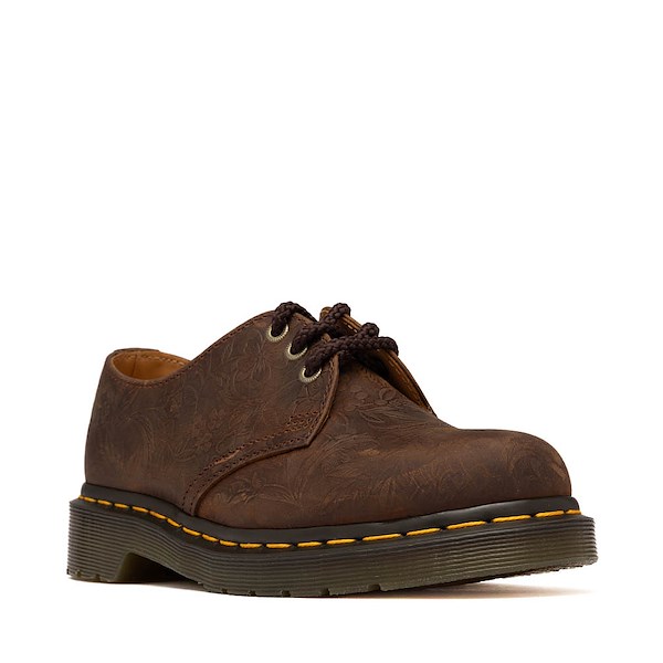 alternate view Womens Dr. Martens 1461 Emboss Floral 3 Eye Shoe - Dark BrownALT5