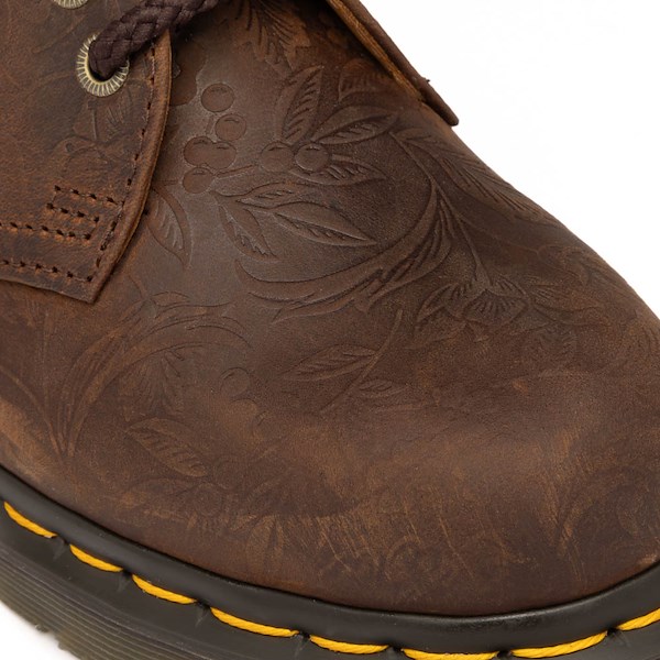 alternate view Womens Dr. Martens 1461 Emboss Floral 3 Eye Shoe - Dark BrownALT5B