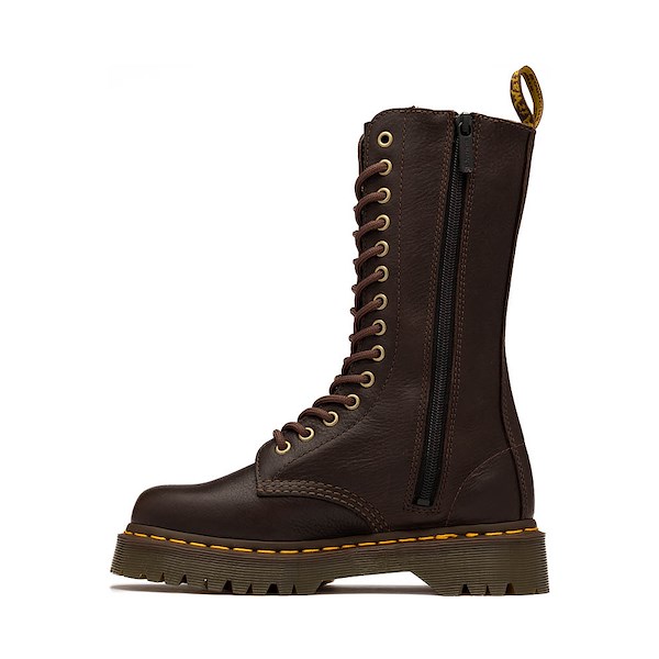 alternate view Womens Dr. Martens 1B99 Bex 14 Eye Boot - Dark BrownALT1