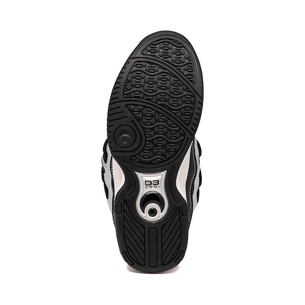 alternate view Mens Osiris D3 E Skate Shoe - Black / White / BlackALT3