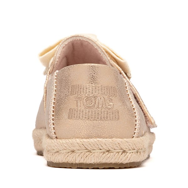 alternate view TOMS Carolina Lace-Up Espadrille - Little Kid / Big Kid - Seashell MetallicALT4