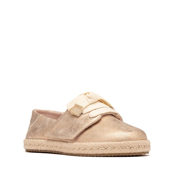 alternate view TOMS Carolina Lace-Up Espadrille - Little Kid / Big Kid - Seashell MetallicALT5